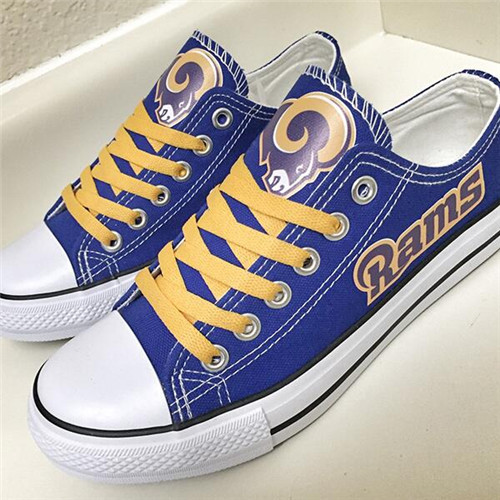 Women's Los Angeles Rams Repeat Print Low Top Sneakers 003